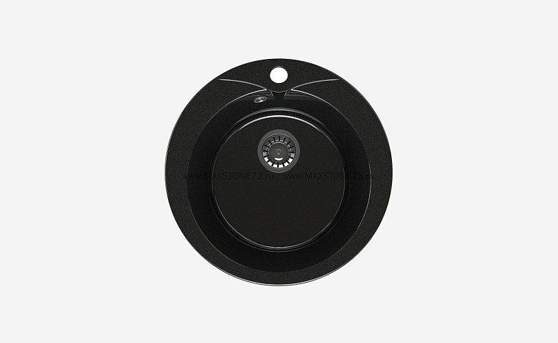 MAXSTONE Мойка глянцевая MS-1 (черный металлик) 470*470*215